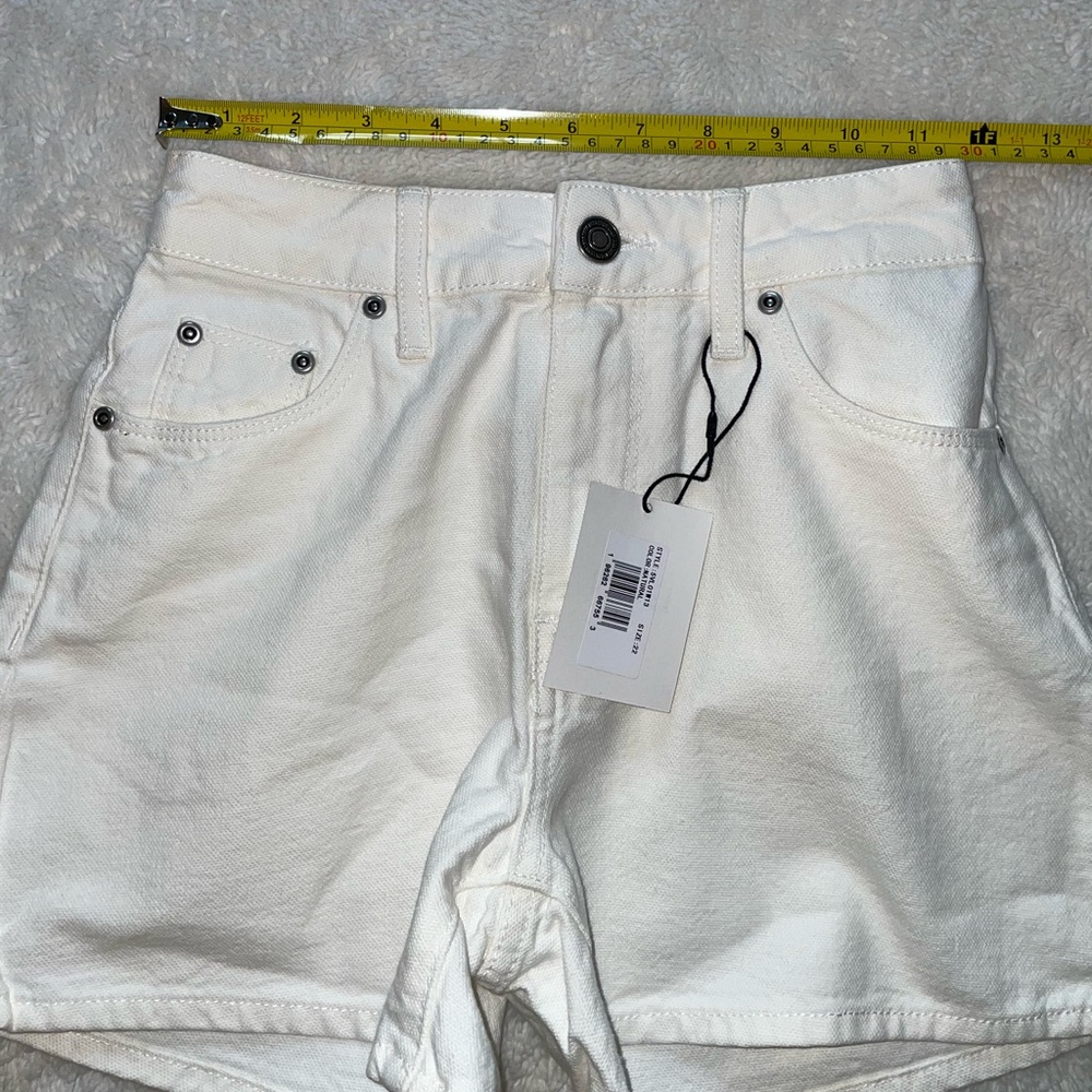 LNDN White Denim 5 Pocket 100% Cotton Shorts Size 22 - Picture 6 of 10